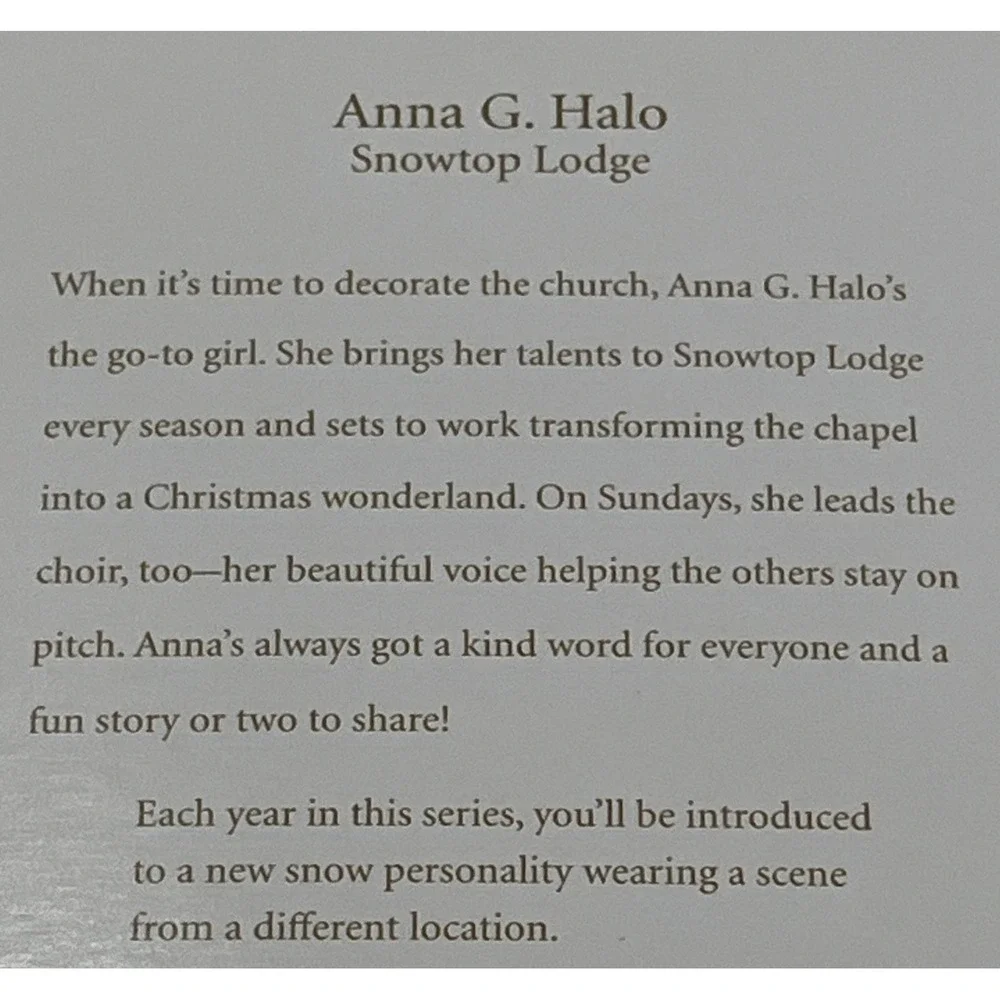 Hallmark Keepsake 2011‎ Anna G Halo Snowtop Lodge Ornament Series #7 NEW